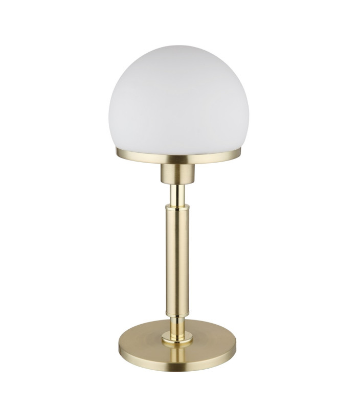 Haku Globe Table Lamp Brass-Coloured Opal Glass Shade 1x E27-2