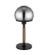 Haku Globe Table Lamp Matt Black Smoke Glass Shade 1x E27-2