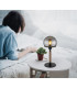 Haku Globe Table Lamp Matt Black Smoke Glass Shade 1x E27-4