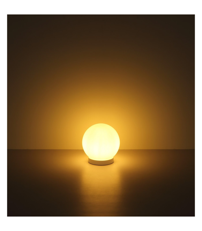 Norta Globe Table Lamp White Matt Ball Opal Glass Shade 1x E27-4