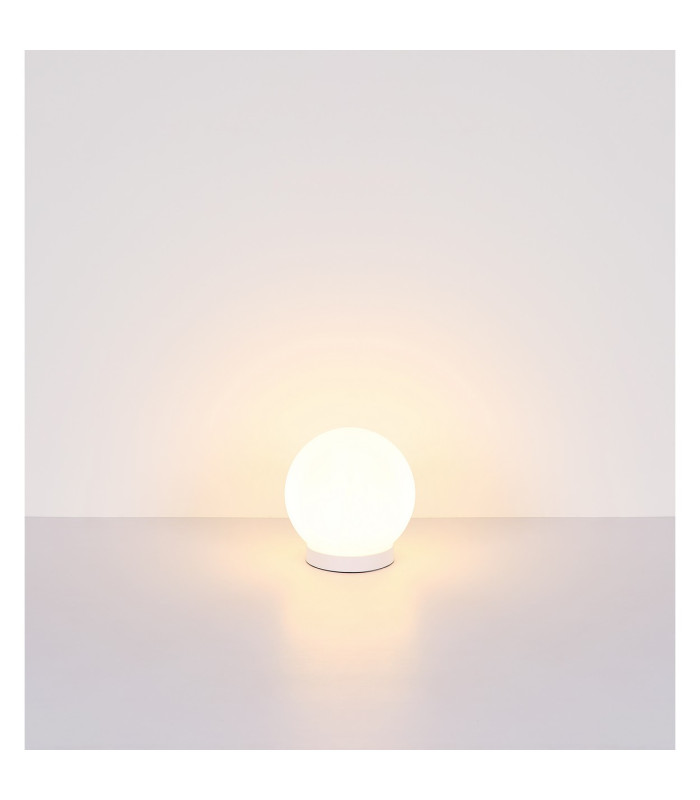 Norta Globe Table Lamp White Matt Ball Opal Glass Shade 1x E27-5