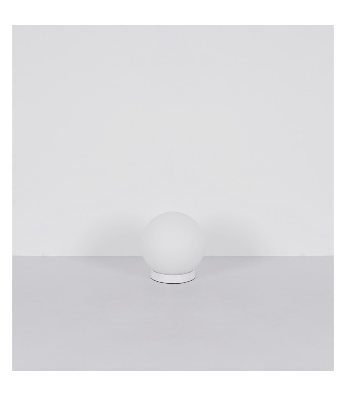 Norta Globe Table Lamp White Matt Ball Opal Glass Shade 1x E27-6