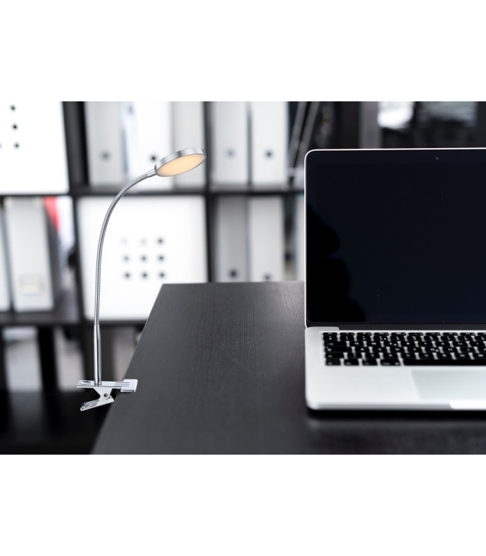 Pegasi Clamp & Clip On Lamp Chrome LED 3000K-2