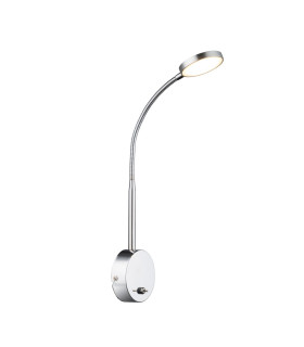 Pegasi Reading Wall Light Chrome Satined Glass Shade LED 3000K-1