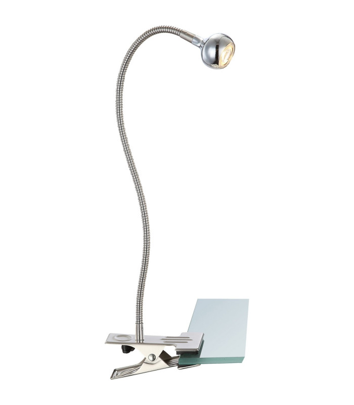 Serpent Clamp & Clip On Lamp Nickel Matt LED 3000K-1