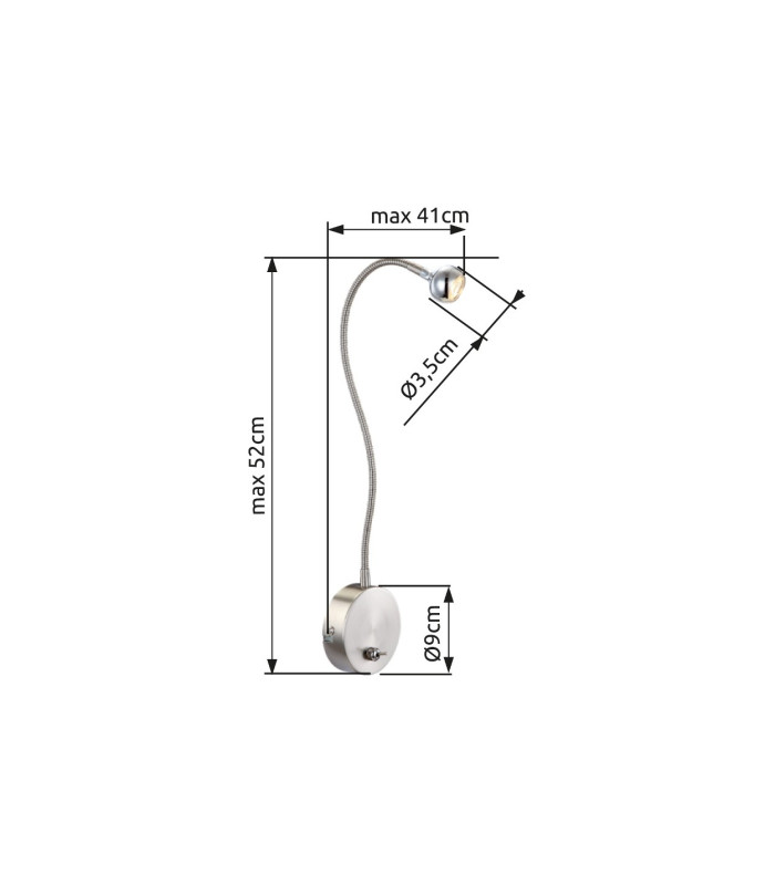 Serpent Clamp & Clip On Lamp Nickel Matt LED 3000K-4