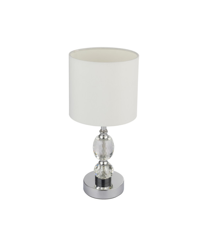 Bronn 15cm Table Lamp with Round Shade Chrome 1x E14-2