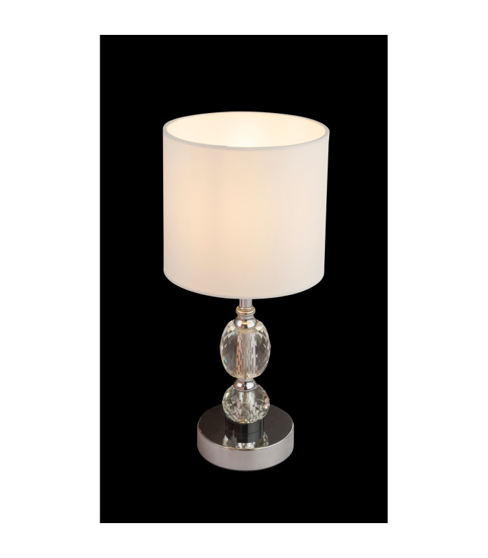 Bronn 15cm Table Lamp with Round Shade Chrome 1x E14-4