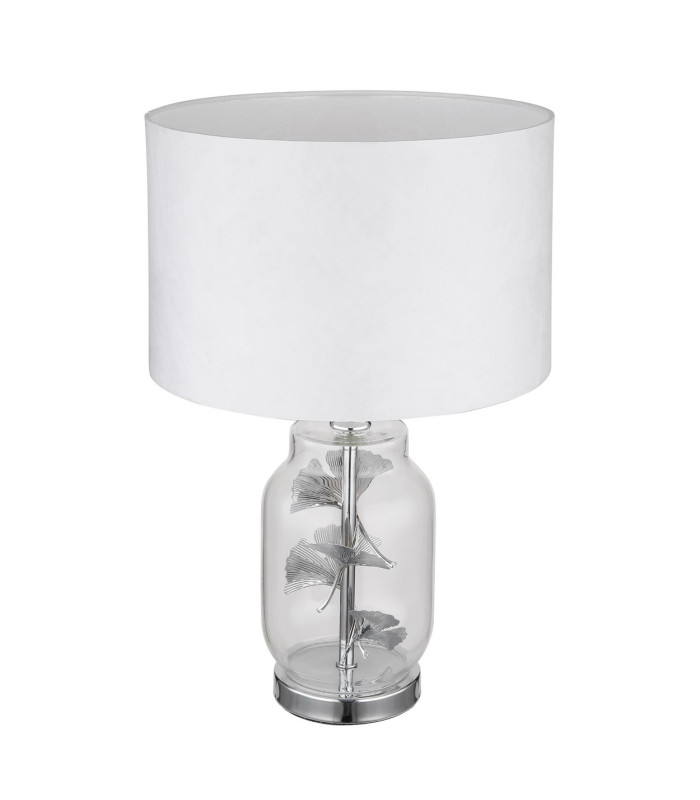 Ginko Table Lamp with Round Shade Chrome 1x E27-2