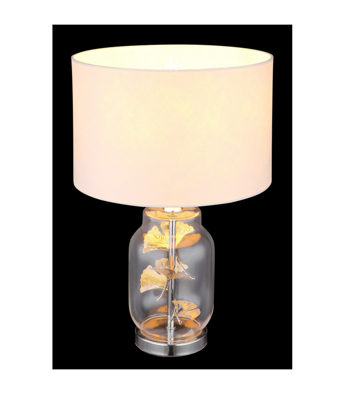 Ginko Table Lamp with Round Shade Chrome 1x E27-4