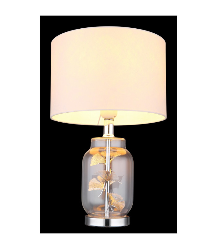 Ginko Table Lamp with Round Shade Chrome 1x E27-5