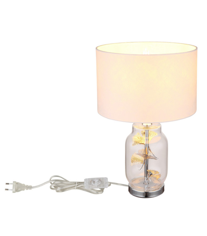 Ginko Table Lamp with Round Shade Chrome 1x E27-6