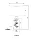 Ginko Table Lamp with Round Shade Chrome 1x E27-8