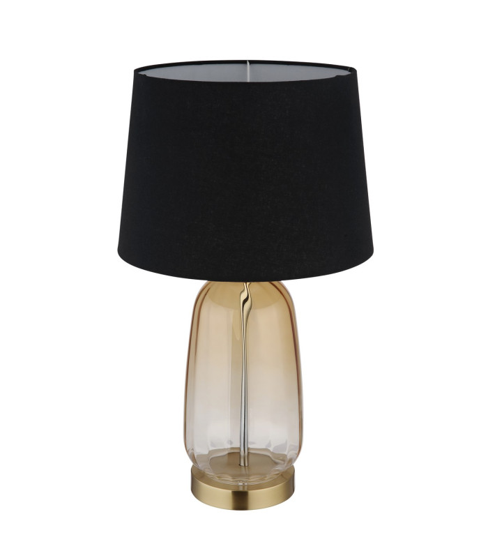 Classy Table Lamp with Round Tapered Shade Brass-Coloured 1x E27-2