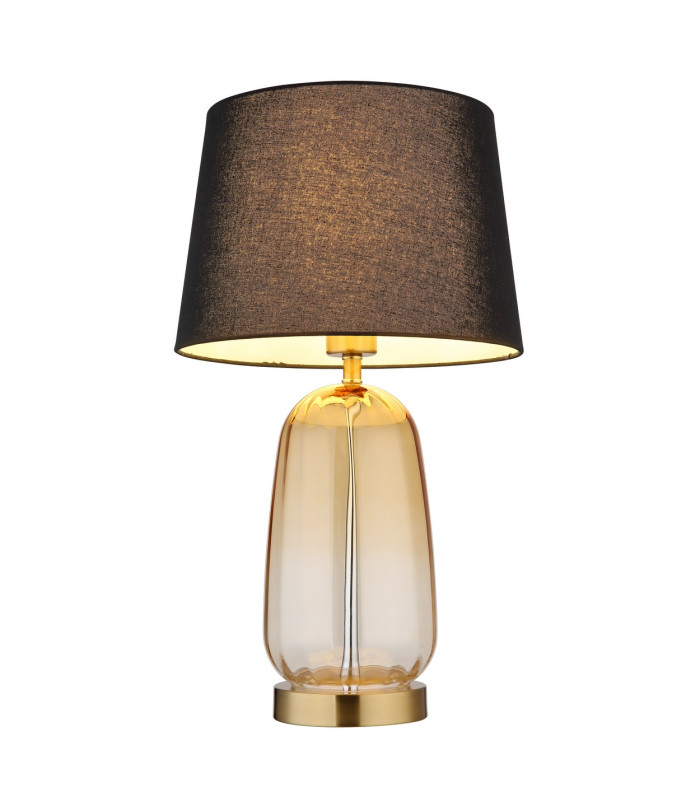 Classy Table Lamp with Round Tapered Shade Brass-Coloured 1x E27-3