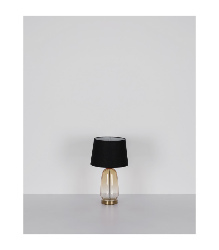 Classy Table Lamp with Round Tapered Shade Brass-Coloured 1x E27-9