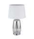 Classy Table Lamp with Round Tapered Shade Chrome 1x E27-2