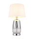 Classy Table Lamp with Round Tapered Shade Chrome 1x E27-3