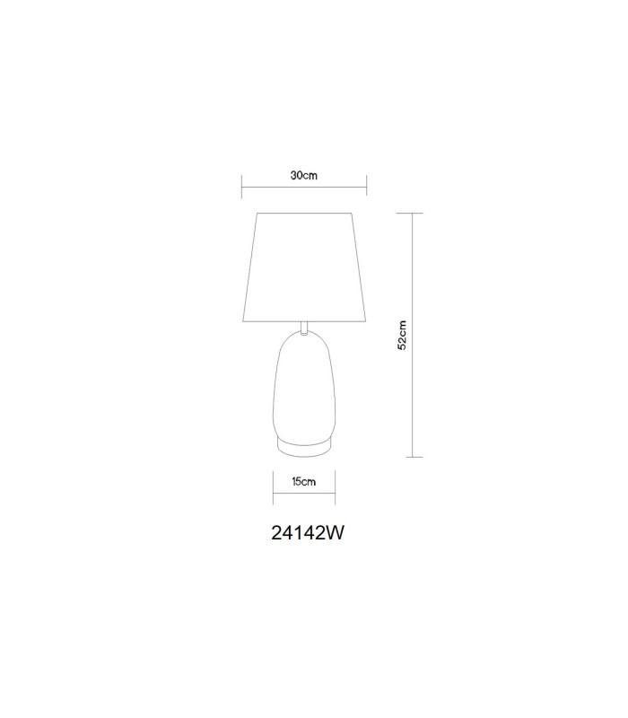 Classy Table Lamp with Round Tapered Shade Chrome 1x E27-8
