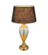 Leila Table Lamp with Round Tapered Shade Old Brass 1x E27-1