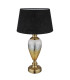 Leila Table Lamp with Round Tapered Shade Old Brass 1x E27-2