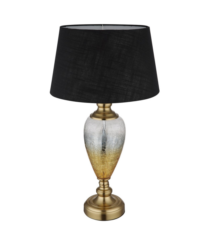 Leila Table Lamp with Round Tapered Shade Old Brass 1x E27-2