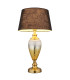 Leila Table Lamp with Round Tapered Shade Old Brass 1x E27-3