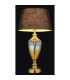 Leila Table Lamp with Round Tapered Shade Old Brass 1x E27-5