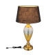 Leila Table Lamp with Round Tapered Shade Old Brass 1x E27-6