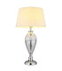 Leila Table Lamp with Round Tapered Shade Chrome 1x E27-3