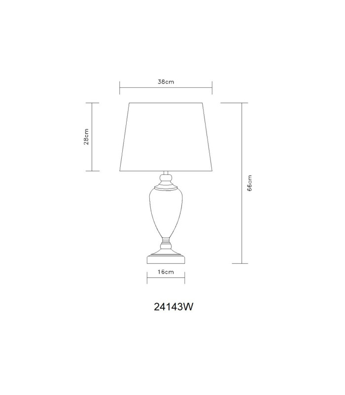 Leila Table Lamp with Round Tapered Shade Chrome 1x E27-8