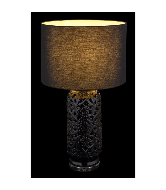 Sebastian Table Lamp with Round Shade Matt Black 1x E27-4
