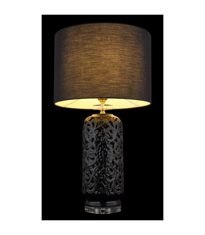 Sebastian Table Lamp with Round Shade Matt Black 1x E27-5
