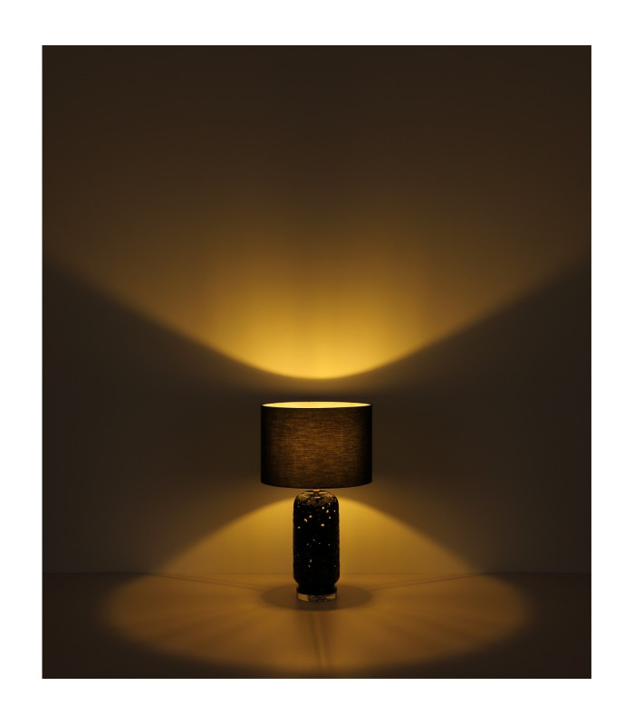 Sebastian Table Lamp with Round Shade Matt Black 1x E27-7