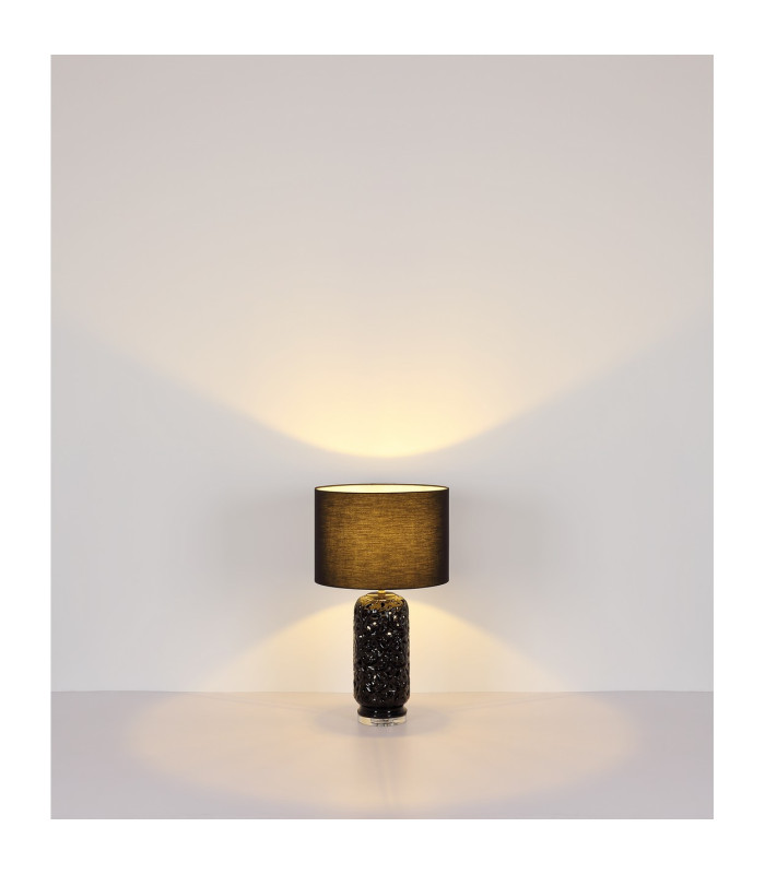 Sebastian Table Lamp with Round Shade Matt Black 1x E27-8