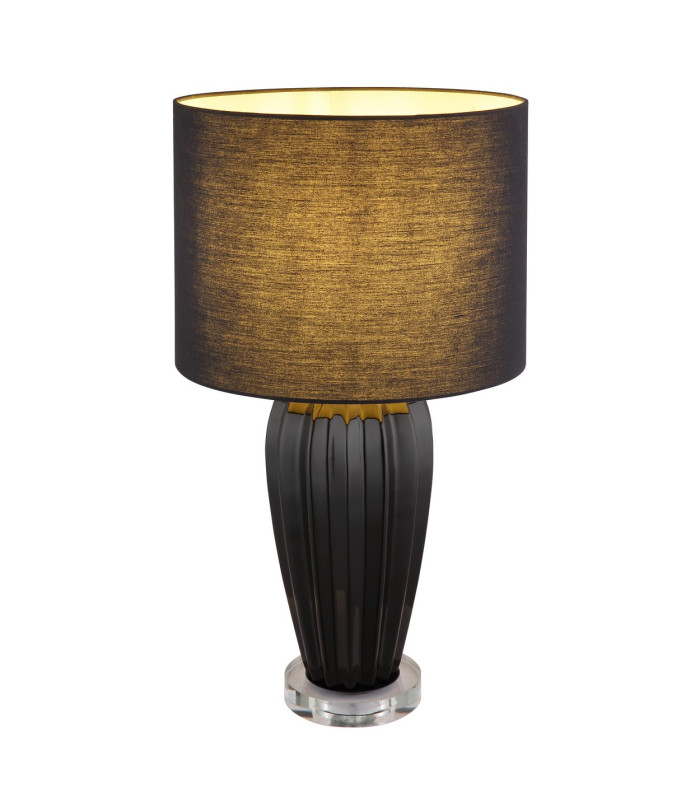 Irina Table Lamp with Round Shade Black 1x E27-1
