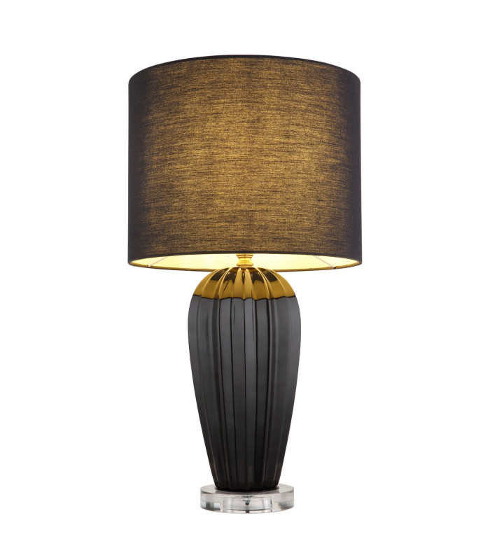 Irina Table Lamp with Round Shade Black 1x E27-3