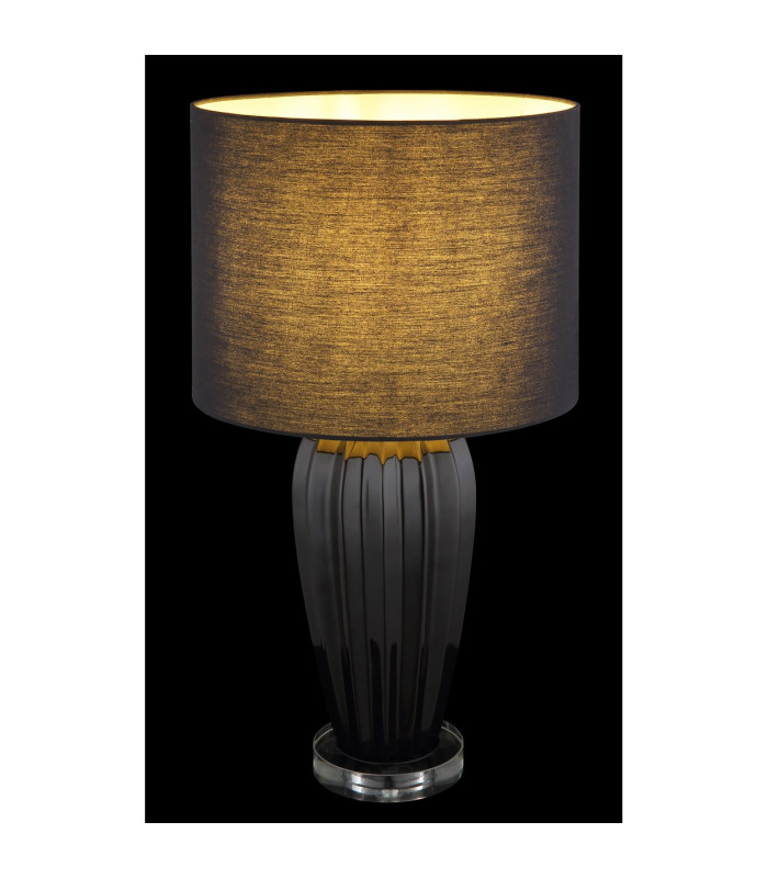 Irina Table Lamp with Round Shade Black 1x E27-4