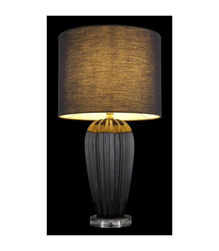 Irina Table Lamp with Round Shade Black 1x E27-5