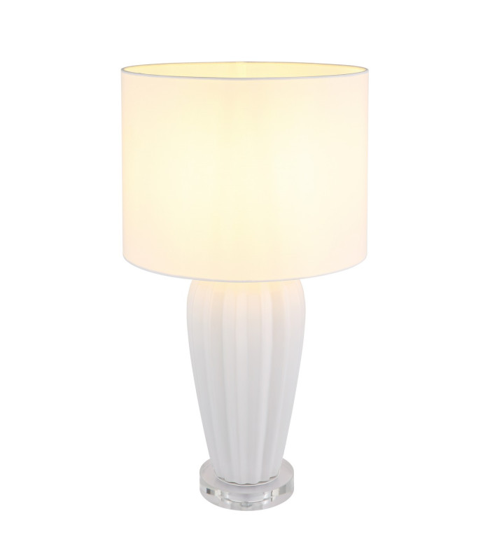 Irina Table Lamp with Round Shade White 1x E27-1