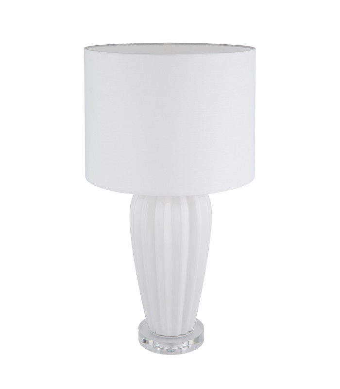 Irina Table Lamp with Round Shade White 1x E27-2