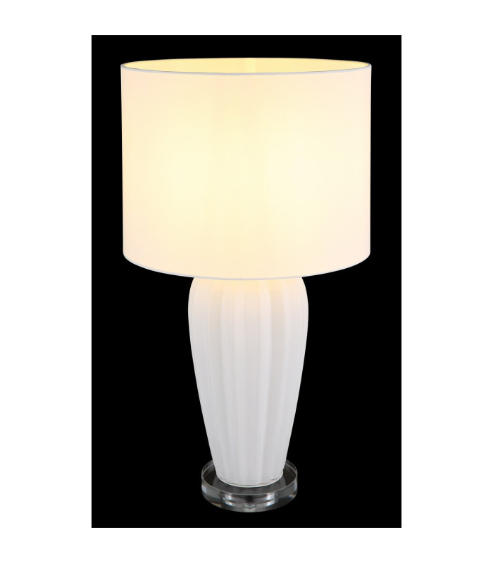 Irina Table Lamp with Round Shade White 1x E27-5