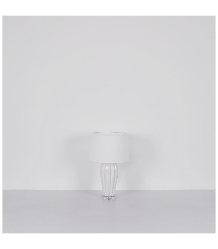 Irina Table Lamp with Round Shade White 1x E27-10