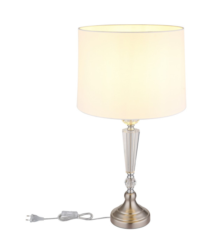 Arro Table Lamp with Round Shade Nickel Matt 1x E27-6