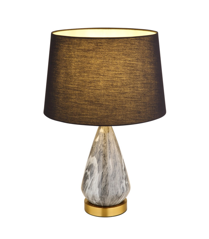 Kisa Table Lamp with Round Tapered Shade Brass-Coloured Matt 1x E27-1