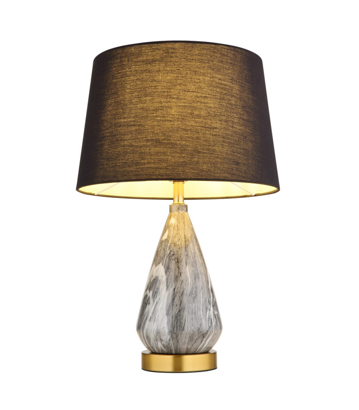 Kisa Table Lamp with Round Tapered Shade Brass-Coloured Matt 1x E27-3