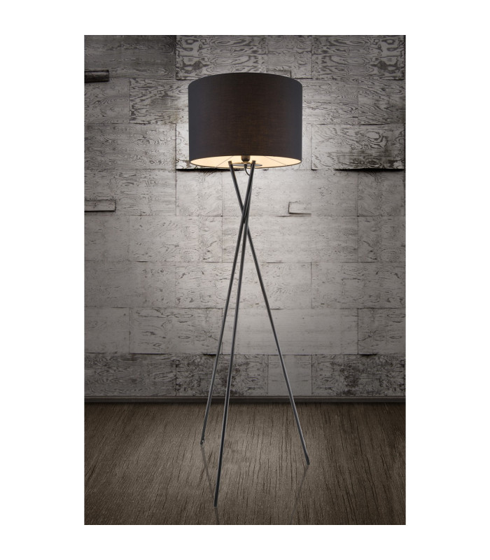 Gustav Tripod Floor Lamp Black 1x E27-3