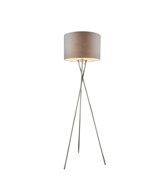 Gustav Tripod Floor Lamp Chrome 1x E27-1