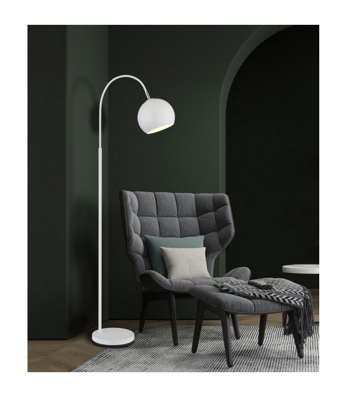 Benno Task Floor Lamp White Matt 1x E27-4