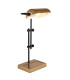 Marid Bankers Table Lamp Matt Black Gold 1x E27-1